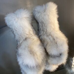 Real fur custom foxy boots